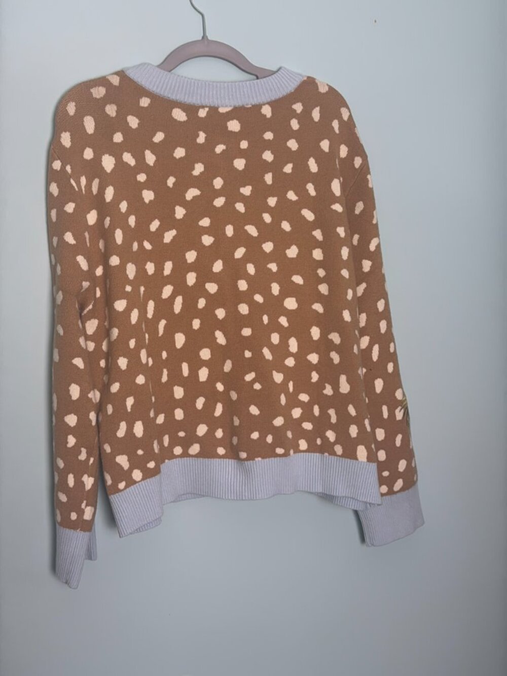 Never Fully Dressed XXLHollie Cardigan--fawn deer print & blue embroidered cardi - Picture 6 of 7